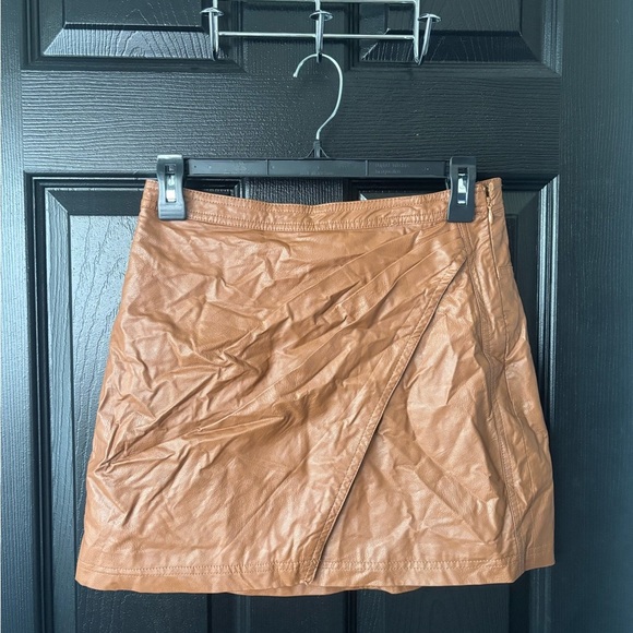 ‼️Price Drop‼️End of Summer Sale‼️ Free People Tan Mini Wrap Skirt - Picture 1 of 6